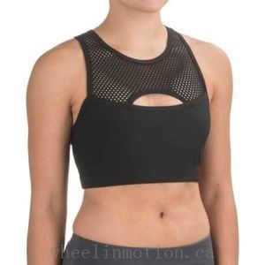 Black mesh workout top